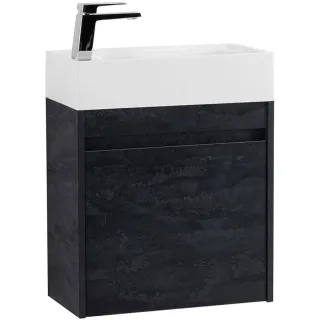 Тумба под раковину ArtMax Family Family-M-500-1D-SO-HC 50 см угольный камень